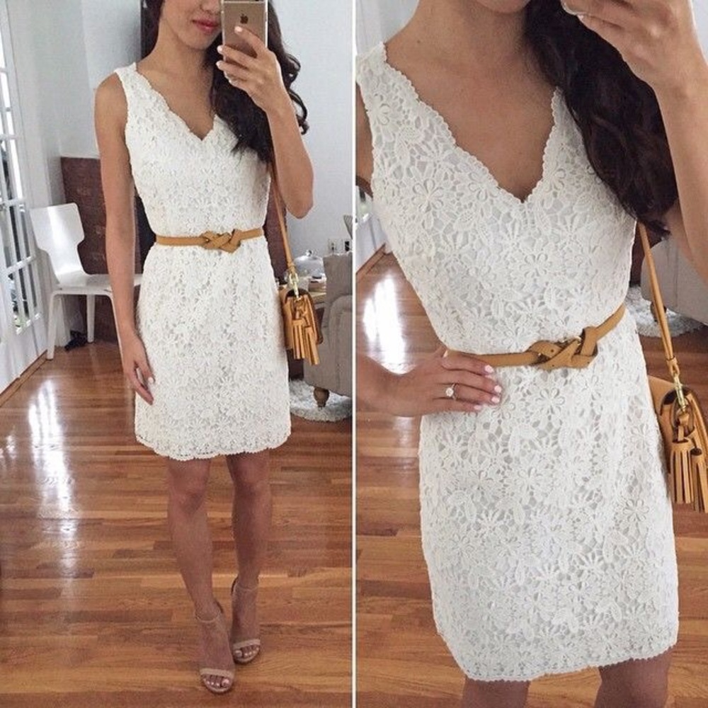 Ann Taylor Crochet Lace Dress Size 00P